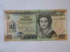 Rara! Belize 10 Dollars 2005 foto