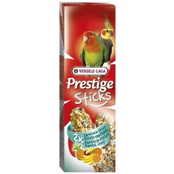 Versele Laga Bastonașe pentru papagalul nimfă PRESTIGE STICKS 2 bucăți-fructe exotice, 140g