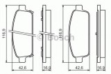Set placute frana,frana disc OPEL MOKKA (2012 - 2016) BOSCH 0 986 494 435