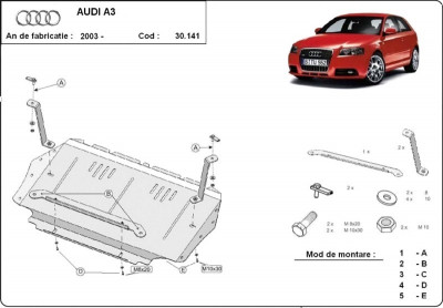 Scut motor metalic Audi A3 8P 2003-2008 foto