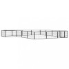 VidaXL Țarc c&acirc;ini 16 panouri negru 100x50 cm oțel vopsit electrostatic