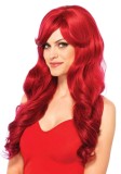 Peruca Leg Avenue Long Wavy Wig Rosu