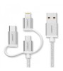 Cablul USB 3 &icirc;n 1 UGREEN Lightning Micro si USB Type-C
