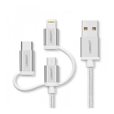 Cablul USB 3 &icirc;n 1 UGREEN Lightning Micro si USB Type-C