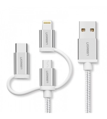Cablul USB 3 &amp;icirc;n 1 UGREEN Lightning Micro si USB Type-C foto