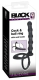 Inel pentru penis/testicule cu un stimulator anal Cock &amp; ball ring (19 cm)