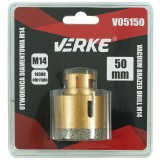 Carota diamantata pentru piatra, gresie si beton 50mm M14 V05150 Verke