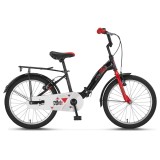 Bicicleta copii UMIT Picolo pliabila, culoare negru/rosu, roata 20&quot;, cadru otel Cod:52019000001
