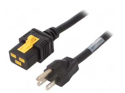 Cablu Alimentare IEC C19 Mamă la NEMA 5-15 Mufă PVC 6m 15A foto