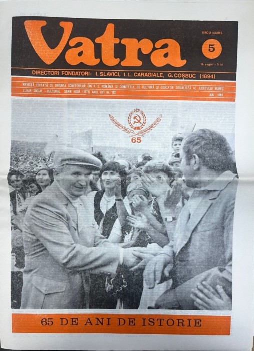 Vatra, nr. 5, mai 1986