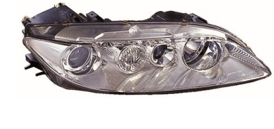 Far Mazda 6 (Gg/Gy), 06.2002-04.2005, fata, Dreapta, H1+H1; electric; rama reflector argintie; cu motor, DEPO foto