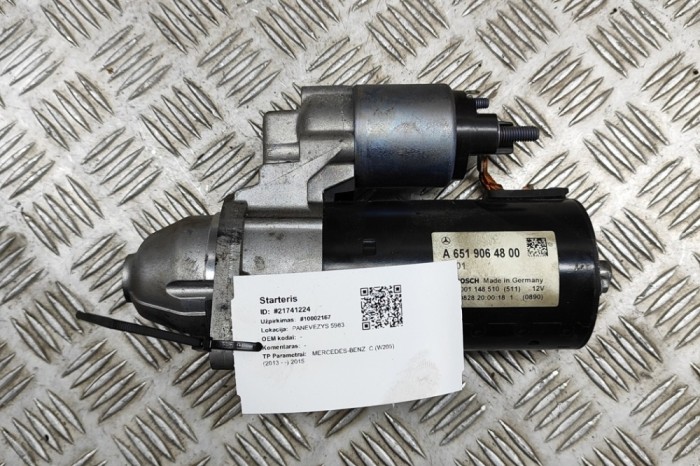 Electromotor MERCEDES-BENZ C W205 2015 OEM: A6519064800,0001148510 | 21741224