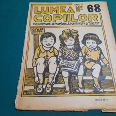 REVISTA LUMEA COPIILOR *ANUL II /NR. 68/1923/G. FILIP EDITOR *DESENE DE MURNU