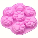 Forma din silicon pentru biscuiti,forma de labuta de catel,diverse culori,20x19.5 cm