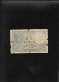 Franta 10 francs franci 1927 seria38604 uzata