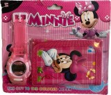 Cumpara ieftin Set ceas electronic de mana si portofel copii tip Minnie Me