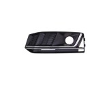 Grila bara protectie, spoiler Audi A4/S4 (B9), 11.2015-07.2019, model: S-LINE, montare fata, stanga, cromat/negru, RapidAuto