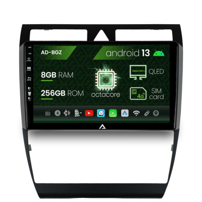 Navigatie Audi A6 (1999-2004), Android 13, Z-Octacore 8GB RAM + 256GB ROM, 9 Inch - AD-BGZ9008+AD-BGRKIT429 foto