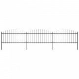 Gossi gard de gradina cu varf sulita, negru, 5,1 m, otel