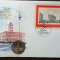 GERMANIA DEMOCRATA - FDC SI MONEDA UNC 5 MARK 1987, ROTES RATHAUS BERLIN