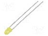 Dioda LED, 3mm, galbena, 8...30mcd, 20mA, 2,1...2,5V, KINGBRIGHT ELECTRONIC - L-7104YT