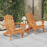 vidaXL Set 2 Scaune Adirondack Gradina, Lemn Acacia, Pliabile, 75x84x90cm