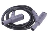 Cablu de masurare BEHA-AMPROBE 1m, Mufa Banana 4mm, 16A, PVC, CAT III 600V, Negru