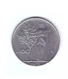 Moneda Italia 100 lire 1973, stare foarte buna, curata, Europa, Acmonital