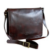 Geanta dama de umar messenger, crossbody, din piele naturala, maro, GD107B, Geanta stil postas