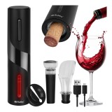 Desfacator electric de vin Ruhhy cu &icirc;ncarcare USB-C, set 4 piese
