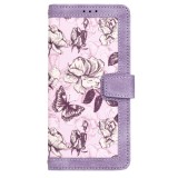 Husa pentru samsung galaxy a36 - flipcraft - design floral - mysterious purple