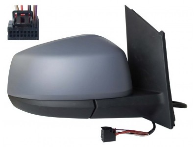 Oglinda exterioara Volkswagen Caddy, 11.2020-, montare dreapta, reglaj electric; carcasa grunduita; incalzit; sticla convexa; geam cromat; rabatabil; foto