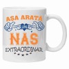 Cana alba personalizata &quot;asa arata un nas extraordinar&quot;, INOVATIX&reg;️. 330ml, Oem