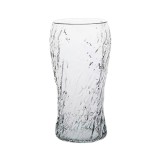 Pahar, de bere, Twisted, transparent, din sticla, 16 x 6.5 x 7.5 cm, perfect si pentru alte tipuri de bauturi, Oem