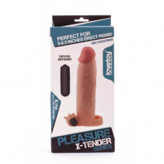 Prelungitor Penis Pleasure X-Tender Vibrating Penis Sleeve