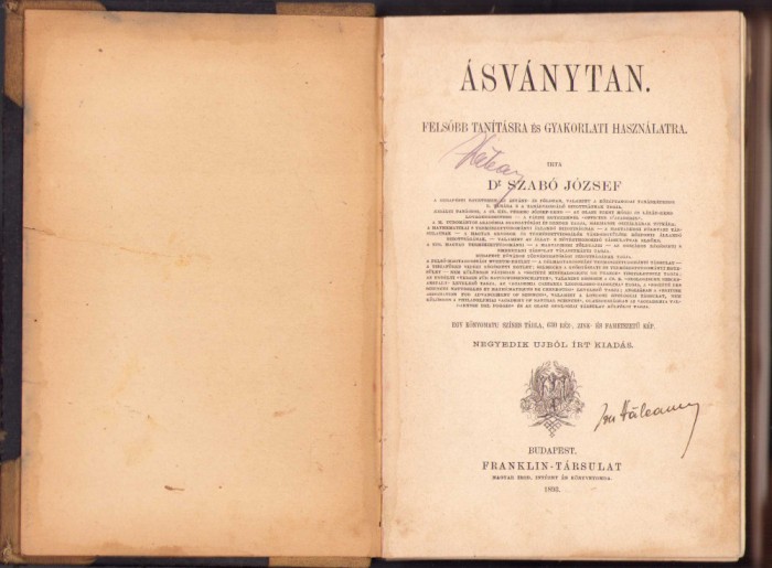 HST 312SP Asvanytan 1893 Szabo Jozsef - Mineralogie