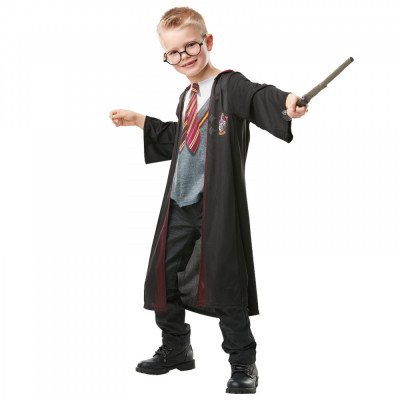 Costum Roba Harry Potter Deluxe cu accesorii pentru copii 7-8 ani 128 cm foto