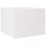 Cumpara ieftin Jardiniera de gradina, alb, 60x60x46 cm, lemn masiv de pin