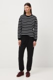 Medicine pantaloni de trening culoarea negru, uni
