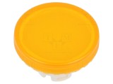 Lentilă Buton 22mm Transparentă Galbenă Plastic