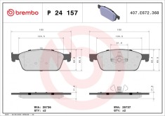 BREMBO P 24 157 PRIME LINE set placute frana,frana disc