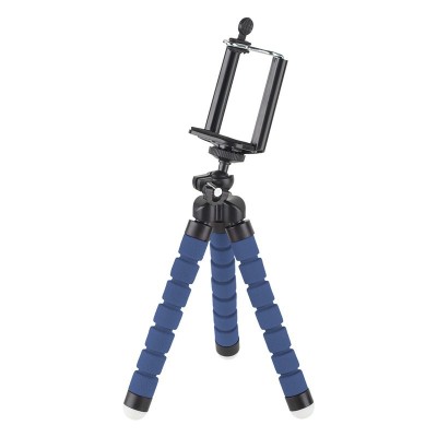 Trepied telefon sau camera, albastru, picioare flexibile, max 700g foto