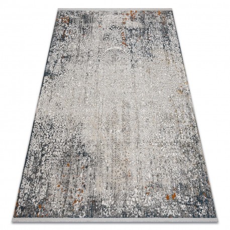 Covor TULS structural, franjuri 51327 Vintage, ornament fildeş / cremă, 80x150 cm