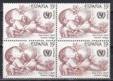 Spania 1987 - Campania ONU pentru Supraviețuirea Copiilor, Bloc de 4, MNH, Nestampilat