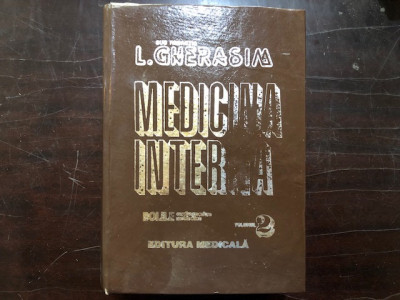 MEDICINA INTERNA. BOLILE CARDIOVASCULARE METABOLICE de L. GHERASIM, VOLUMUL II 1996 foto