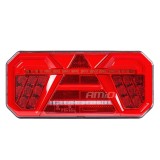 Lampa spate, stop combinata LED dreapta AMiO RCL-R cu semnalizare dinamica, 30V DC, IP67, ECE E9 R10, 305x140x35 mm, pozitii, stop, marsarier, ceata