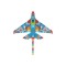 Zmeu zburator din textil, forma aerodinamica, sfoara 40 m, 115x60 cm, multicolor, ConceptSeller