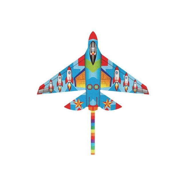 Zmeu zburator din textil, forma aerodinamica, sfoara 40 m, 115x60 cm, multicolor, ConceptSeller