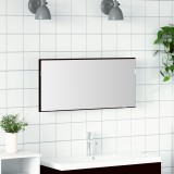 vidaXL Dulap Baie cu Oglindă &amp; LED Stejar Negru 80x37cm Corp Baie Mobilă Negru