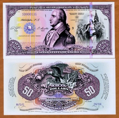 !!! S.U.A. - FANTASY NOTE - 50 DOLARI 2019 , BENEDICT ARNOLD - UNC foto